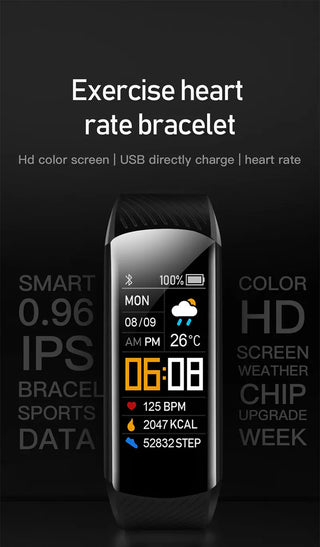 Fashion Sport Smart Watch Women Men Smartwatch Fitness Tracker Ladies For Android IOS Smart Clock Heart Rate Monitor Smart-Watch ALODIA STORE