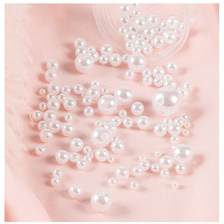 ABS Imitation Pearl Beads Loose Round Acrylic Beads To Needlework Handmade For Necklace Bracelets DIY Jewelry Components Making ALODIA STORE