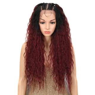 13*4 Synthetic Lace Front Wig Curly Afro Wigs Cosplay Wig Ombre Blonde Lace Front Wig For Women 30Inch Natural Wigs Miracle Hair ALODIA STORE