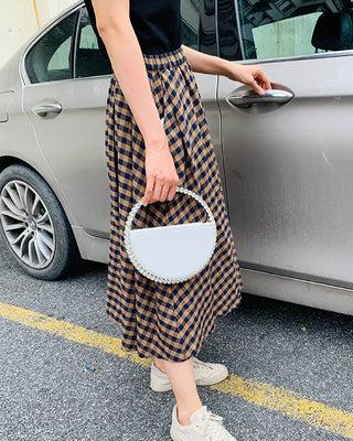 Luxury Colored Diamond Half Moon Women Purses and Handbags Evening Bag Serpentine Designer Party Clutch Bag Chic Wedding Bag ALODIA STORE