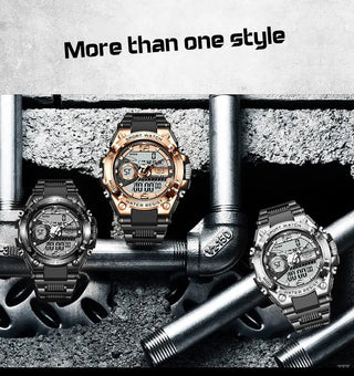 Relogio Masculino 2022 LIGE Sport Men Quartz Digital Watch Creative Diving Watches Men Waterproof Alarm Watch Dual Display Clock ALODIA STORE