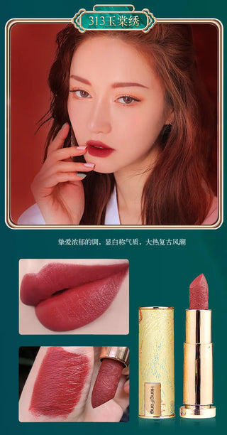 Oriental Classical Beauty Vintage Velvet Lipstick Matte Pigmented Waterproof Lasting Lip Makeup Silky touch Charming Cosmetics ALODIA STORE