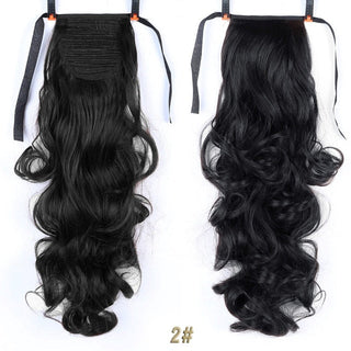Allaosify Long Straight Clip In Hair Fake Hair Ponytail Hairpiece With Hairpins Synthetic Hair Pony Tail Brown Hair Extensions ALODIA STORE