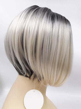 Womens Fashion Bob Wig Short Blonde Bob Wigs Black Roots Heat Resistant Synthetic Ombre Bob Hair Fancy Dress Party Wig for Women ALODIA STORE