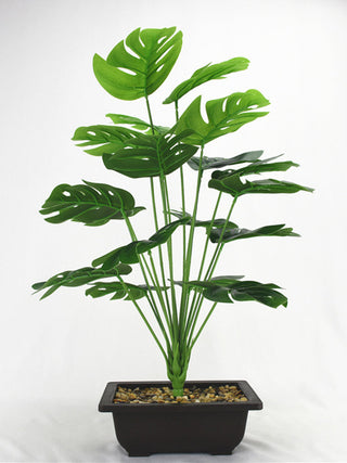 Artificial Plants Green Palm Leaves Monstera Home Garden Living Room Bedroom Balcony Decoration Tropical Plastic Fake Plant Long ALODIA STORE