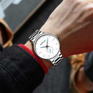 CRRJU Mens Watches Stainless Steel Men's Wrist Watch Casual Luxury Waterproof Sport Watch for Men Quartz Watch Relogio Masculino ALODIA STORE