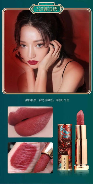 Oriental Classical Beauty Vintage Velvet Lipstick Matte Pigmented Waterproof Lasting Lip Makeup Silky touch Charming Cosmetics ALODIA STORE