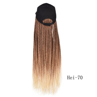 Box Braids Baseball Cap Wig 24inch Long Synthetic Braid Wigs Hat with Braiding Hair Extensions For Black Women Adjustable Size ALODIA STORE