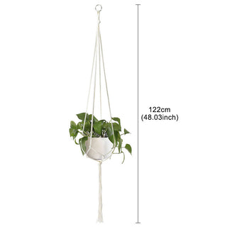 Macrame Handmade Plant Hanger Baskets Flower Pots Holder Balcony Hanging Decoration Knotted Lifting Rope Home Garden Supplies ALODIA STORE