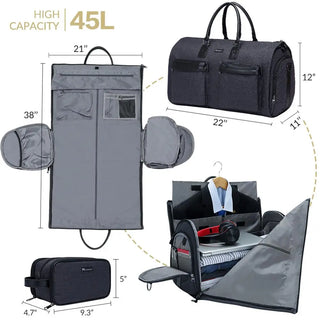 Grey Carry On Business Travel Duffel Bag Cosmetic Bag Overnight Weekender Bag  Duffel Hanging Clothes Bag in 2020 ALODIA STORE