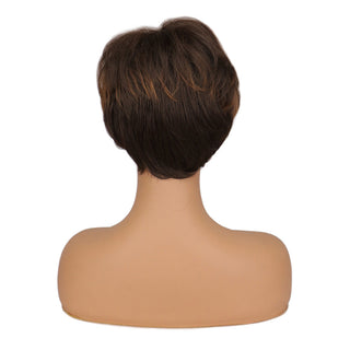 WHIMSICAL W Synthetic Women Mixed Blonde Brown Short Wigs Natural Hair Wigs Heat Resistant Hair Wig for Women ALODIA STORE