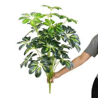 75cm 24Fork Fake Plants Large Artificial Monstera Tree Branch Plastic Tropical Palm False Turtle Leaf For Home Garden Room Decor ALODIA STORE