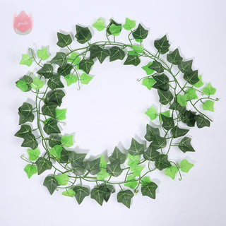 1Pc 230Cm Green Vine Silk Artificial Ivy Hanging Leaf Garland Plant Creeper Leaf Home Decor Wedding Bathroom Garden Decoration ALODIA STORE