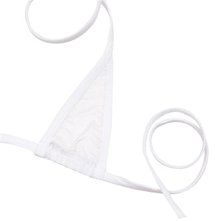 Women Lingerie Set Women's Sheer Extreme Bikini Halterneck Top and Tie Sides Micro Thong Sexy Holiday Summer Beach Bra Sets ALODIA STORE