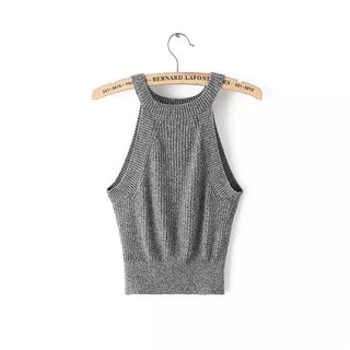 Summer off shoulder knitted bustier crop top Women sleeveless crop top elastic tube tank tops Beach sexy camis 7 colors ALODIA STORE
