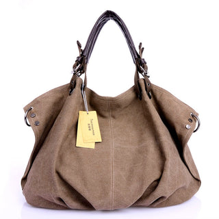 Women Canvas Messenger Bags Female Crossbody Bags Solid Shoulder Bag Fashion Casual Designer Female Handbag Large Capacity Tote ALODIA STORE