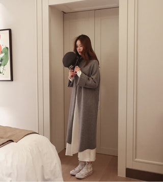 2023 Korean Style Turtleneck Long fall winter Sweater Dress Side split Female Pullover mujer sueteres ALODIA STORE