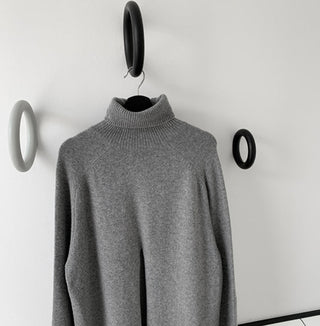 2023 Korean Style Turtleneck Long fall winter Sweater Dress Side split Female Pullover mujer sueteres ALODIA STORE