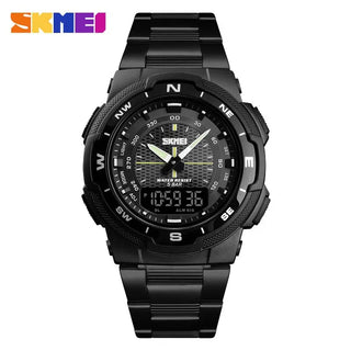 SKMEI Watch Men's Watch Fashion Sport Watches Stainless Steel Strap Mens Watches Stopwatch Chronograph Waterproof Wristwatch Men ALODIA STORE