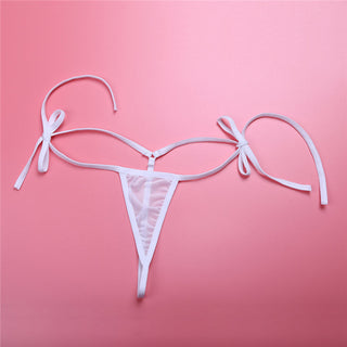 Women Lingerie Set Women's Sheer Extreme Bikini Halterneck Top and Tie Sides Micro Thong Sexy Holiday Summer Beach Bra Sets ALODIA STORE