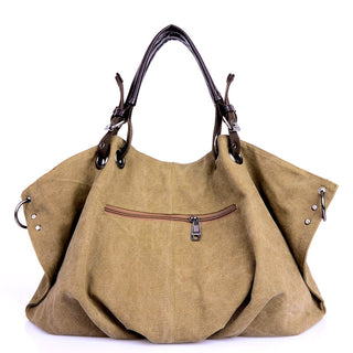 Women Canvas Messenger Bags Female Crossbody Bags Solid Shoulder Bag Fashion Casual Designer Female Handbag Large Capacity Tote ALODIA STORE