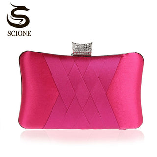 Women Clutch Bags Satin Bride Bag Purse Designer Gentle Evening Bags Party Handbag Wedding Clutch Wallet Shoulder Bag 7395 ALODIA STORE