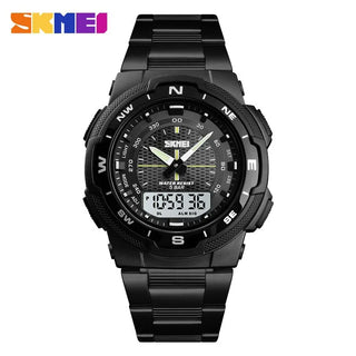 SKMEI Men Watch Fashion Quartz Sports Watches Stainless Steel Strap Men Watches Top Brand Luxury Business Waterproof Wrist Watch ALODIA STORE