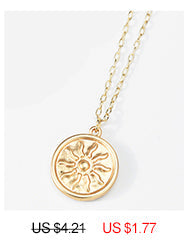 Wild&amp;Free Gold Plated Triangle Moon Star Pendant Necklace For Women Girls Short Geometric Charm Necklace ladies gift ALODIA STORE