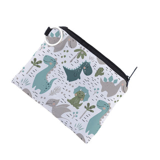 Cute dinosa printing waterproof Purse Card Key Pouch Small Zipper Coin Purse Card ALODIA STORE