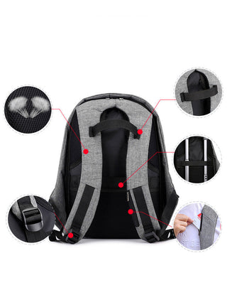 Anti-theft Bag Men Laptop Rucksack Travel Backpack Women Large Capacity Business USB Charge College Student School Shoulder Bags ALODIA STORE