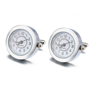 Battery Digital Watch Cufflinks For Men Lepton Real Clock ALODIA STORE
