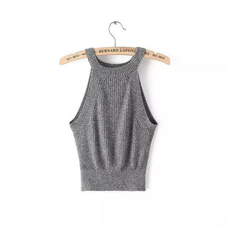 Summer off shoulder knitted bustier crop top Women sleeveless crop top elastic tube tank tops Beach sexy camis 7 colors ALODIA STORE