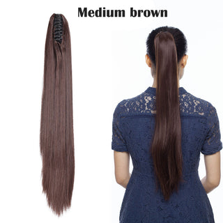 HAIRRO Claw Clip On Ponytail Hair Extension Synthetic Ponytail Extension Hair For Women Pony Tail Hairpiece Curly Style ALODIA STORE