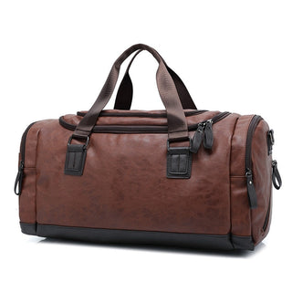 Casual Travel Duffel Bag PU Leather Men Handbags Big Large Capacity Travel Bags Black Mens Messenger Bag Tote ALODIA STORE