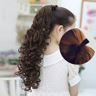 Allaosify Long Straight Clip In Hair Fake Hair Ponytail Hairpiece With Hairpins Synthetic Hair Pony Tail Brown Hair Extensions ALODIA STORE