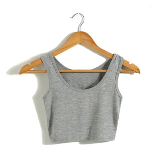 Summer Women Sexy Crop Tops Slim Short Women Sleeveless U Croptops Ladies Tank Tops Female Crop Tops Tube Vest 7 Colours alodia store