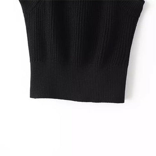 Summer off shoulder knitted bustier crop top Women sleeveless crop top elastic tube tank tops Beach sexy camis 7 colors ALODIA STORE