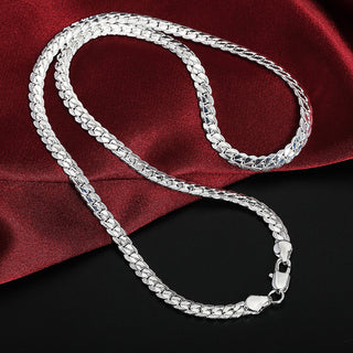 20-60cm 925 sterling Silver luxury brand design noble Necklace Chain For Woman Men Fashion Wedding Engagement Jewelry ALODIA STORE