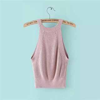 Summer off shoulder knitted bustier crop top Women sleeveless crop top elastic tube tank tops Beach sexy camis 7 colors ALODIA STORE