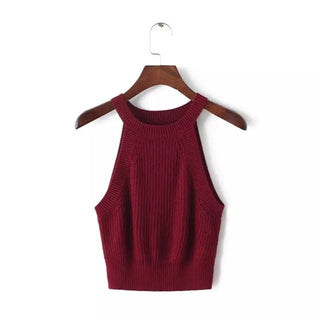 Summer off shoulder knitted bustier crop top Women sleeveless crop top elastic tube tank tops Beach sexy camis 7 colors ALODIA STORE