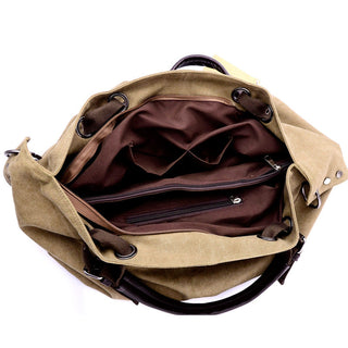 Women Canvas Messenger Bags Female Crossbody Bags Solid Shoulder Bag Fashion Casual Designer Female Handbag Large Capacity Tote ALODIA STORE