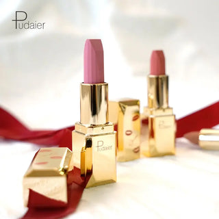 Pudaier Matte Lipstick Waterproof Lip Makeup 26 Colors Long Lasting Moisturizer Lip Tint Korean Black Velvet Nude Matte Lipstick - Alodia Store