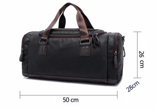 Casual Travel Duffel Bag PU Leather Men Handbags Big Large Capacity Travel Bags Black Mens Messenger Bag Tote ALODIA STORE