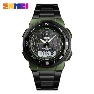 SKMEI Watch Men's Watch Fashion Sport Watches Stainless Steel Strap Mens Watches Stopwatch Chronograph Waterproof Wristwatch Men ALODIA STORE