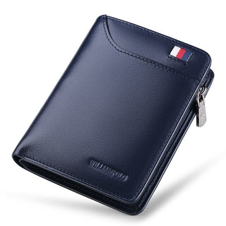 WILLIAMPOLO Coin Purses Genuine Leather Men Wallet With Card Holder Short Purse Zipper Wallets Casual Standard Wallets PL293 ALODIA STORE