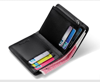 WILLIAMPOLO Coin Purses Genuine Leather Men Wallet With Card Holder Short Purse Zipper Wallets Casual Standard Wallets PL293 ALODIA STORE