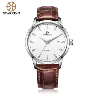 STARKING Business Men Watch 40mm Men's Mechanical Watch Simple Sapphire AM0184 2023 Calendar Ultra Thin Mechanical Watch 5Bar ALODIA STORE