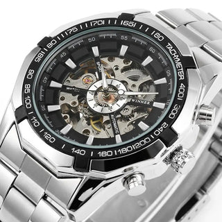 Winner Watch Men Skeleton Automatic Mechanical Watch Gold Skeleton Vintage Man Watch Mens FORSINING Watch Top Brand Luxury ALODIA STORE