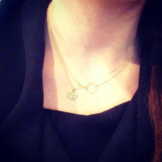 Flower Necklace Lotus Pendant Necklace Clavicle Chain Statement Necklace Women Jewelry Best Friend ,Birthday Gift ALODIA STORE