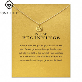 Flower Necklace Lotus Pendant Necklace Clavicle Chain Statement Necklace Women Jewelry Best Friend ,Birthday Gift ALODIA STORE